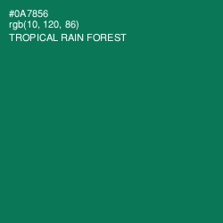 #0A7856 - Tropical Rain Forest Color Image