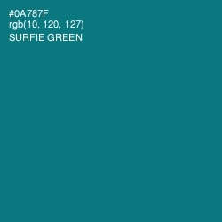 #0A787F - Surfie Green Color Image