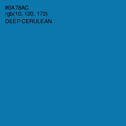 #0A78AC - Deep Cerulean Color Image