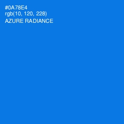 #0A78E4 - Azure Radiance Color Image