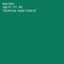 #0A795C - Tropical Rain Forest Color Image