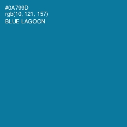 #0A799D - Blue Lagoon Color Image