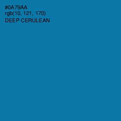 #0A79AA - Deep Cerulean Color Image