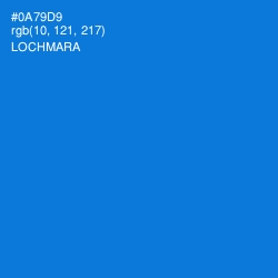 #0A79D9 - Lochmara Color Image