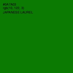 #0A7A03 - Japanese Laurel Color Image