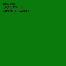 #0A7A0D - Japanese Laurel Color Image