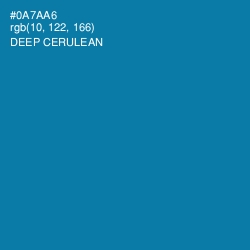 #0A7AA6 - Deep Cerulean Color Image