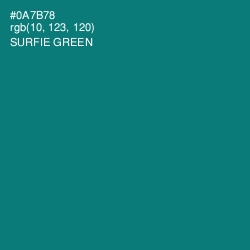 #0A7B78 - Surfie Green Color Image
