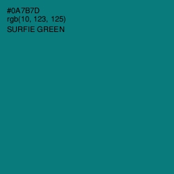 #0A7B7D - Surfie Green Color Image