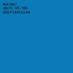 #0A7BB7 - Deep Cerulean Color Image