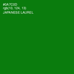 #0A7C0D - Japanese Laurel Color Image
