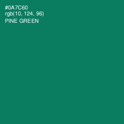 #0A7C60 - Pine Green Color Image