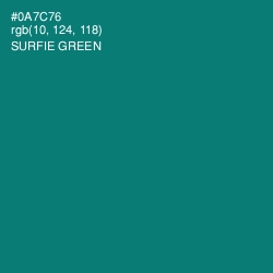 #0A7C76 - Surfie Green Color Image