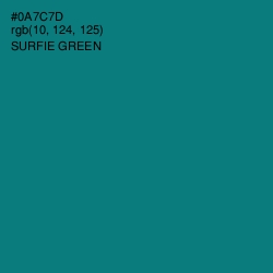 #0A7C7D - Surfie Green Color Image