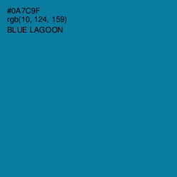 #0A7C9F - Blue Lagoon Color Image