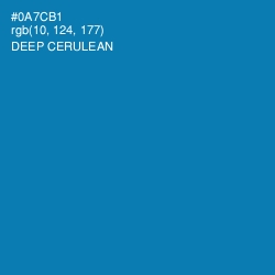 #0A7CB1 - Deep Cerulean Color Image