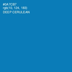 #0A7CB7 - Deep Cerulean Color Image