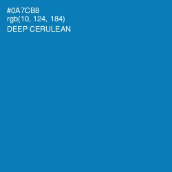 #0A7CB8 - Deep Cerulean Color Image