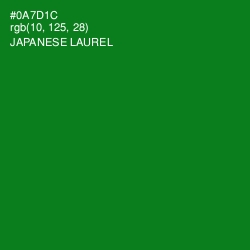 #0A7D1C - Japanese Laurel Color Image