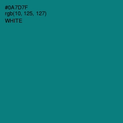 #0A7D7F - Surfie Green Color Image