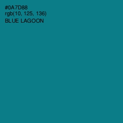 #0A7D88 - Blue Lagoon Color Image