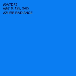 #0A7DF2 - Azure Radiance Color Image