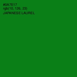 #0A7E17 - Japanese Laurel Color Image