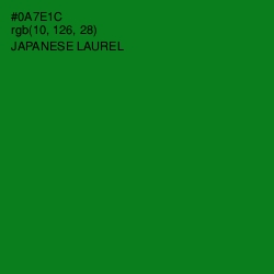 #0A7E1C - Japanese Laurel Color Image