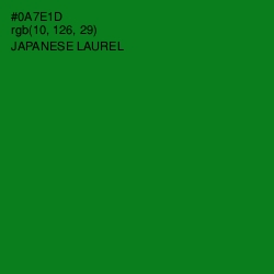 #0A7E1D - Japanese Laurel Color Image