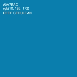 #0A7EAC - Deep Cerulean Color Image