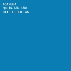 #0A7EB4 - Deep Cerulean Color Image