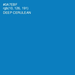 #0A7EBF - Deep Cerulean Color Image