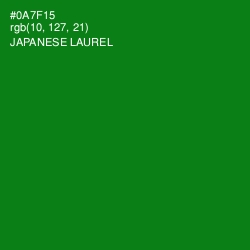 #0A7F15 - Japanese Laurel Color Image