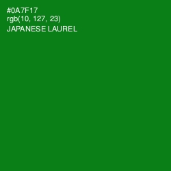 #0A7F17 - Japanese Laurel Color Image