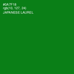 #0A7F18 - Japanese Laurel Color Image