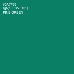 #0A7F65 - Pine Green Color Image