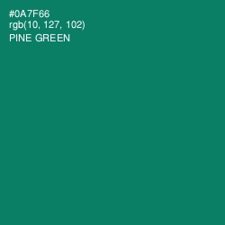 #0A7F66 - Pine Green Color Image