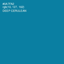 #0A7FA2 - Deep Cerulean Color Image