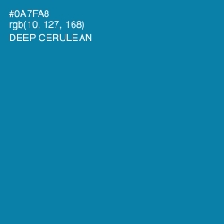 #0A7FA8 - Deep Cerulean Color Image