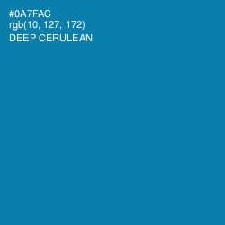 #0A7FAC - Deep Cerulean Color Image