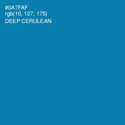 #0A7FAF - Deep Cerulean Color Image