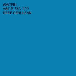 #0A7FB1 - Deep Cerulean Color Image