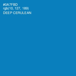 #0A7FBD - Deep Cerulean Color Image