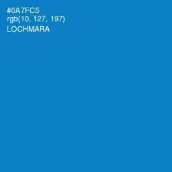 #0A7FC5 - Lochmara Color Image