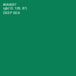 #0A8057 - Deep Sea Color Image