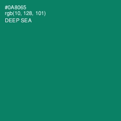 #0A8065 - Deep Sea Color Image