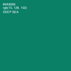 #0A8066 - Deep Sea Color Image