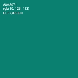 #0A8071 - Elf Green Color Image