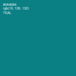 #0A8084 - Teal Color Image