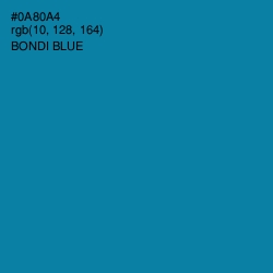 #0A80A4 - Bondi Blue Color Image